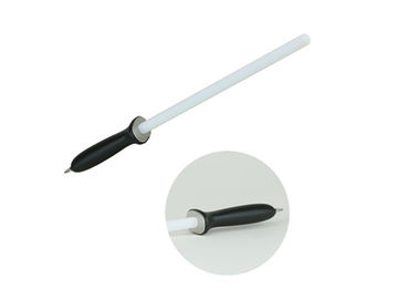 Professional Ceramic Knife Sharpener Rods , Honing Knife Sharpener With Easy Hold Handle