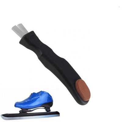 Apontador portátil preto compacto do patim para o patim do hóquei em gelo 4 x 1 x 1 polegadas